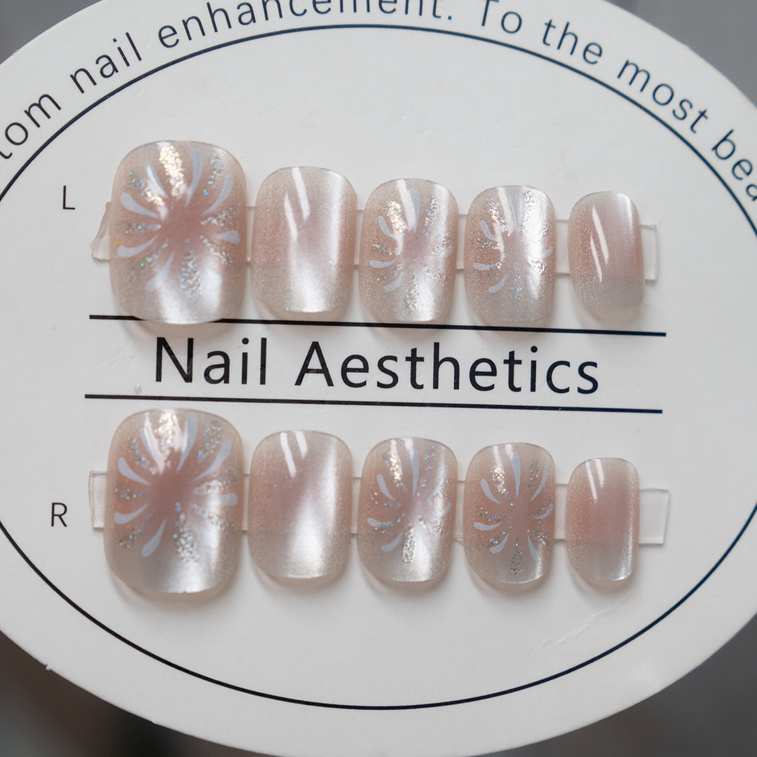 Elegant Floral Design Press-On Nails