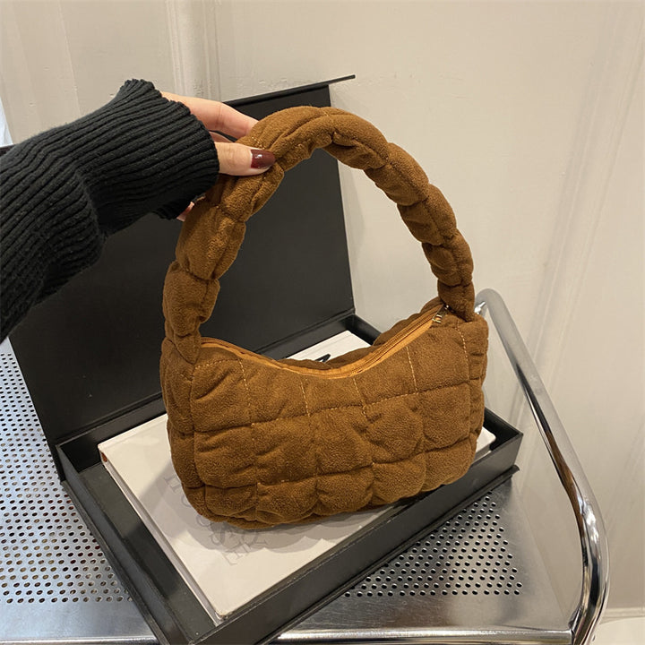 Plush Quilted Handbag
