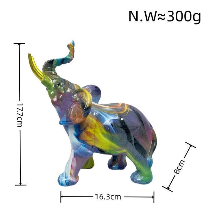 Artistic elephant figure with colorful design Kalsten