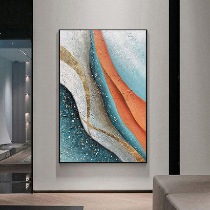 Abstract Textured Wall Art for Interiors