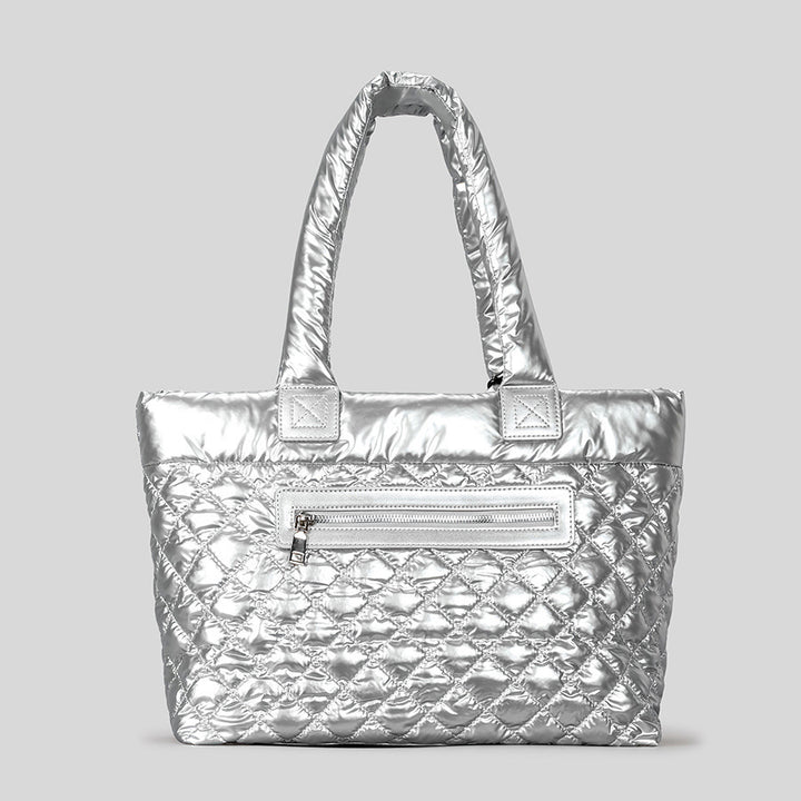 Quilted Nylon Tote Bag