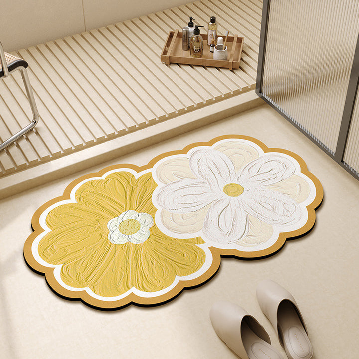 Floral-Shaped Decorative Bath Mat Kalsten
