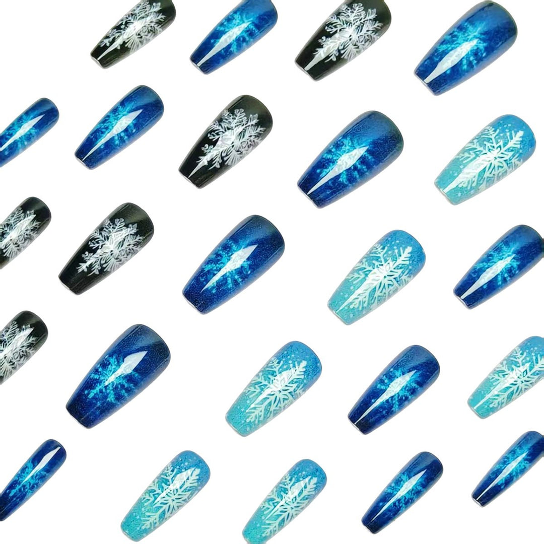 Frosted Snowflake Nail Art Kalsten