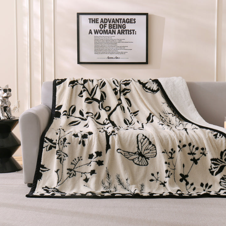 Chic Floral Pattern Throw Blanket Kalsten