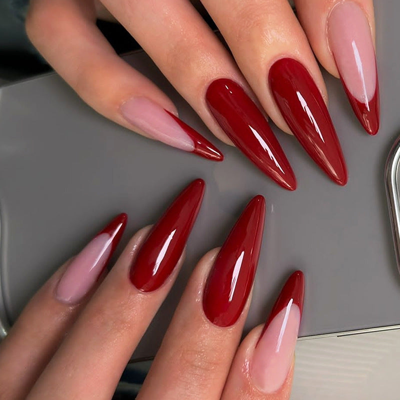 Sharp Pointed Press-On Nail Art Set