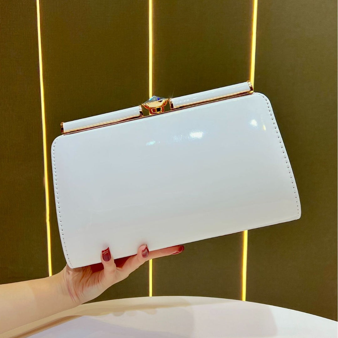 Elegant Patent Leather Evening Clutch