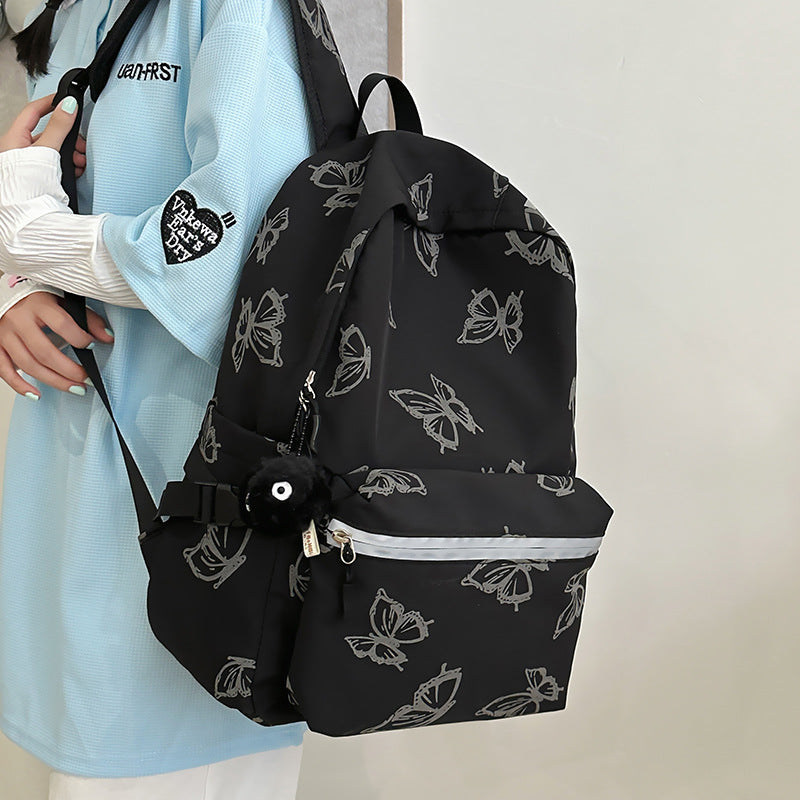 Stylish Butterfly Print Backpack Kalsten