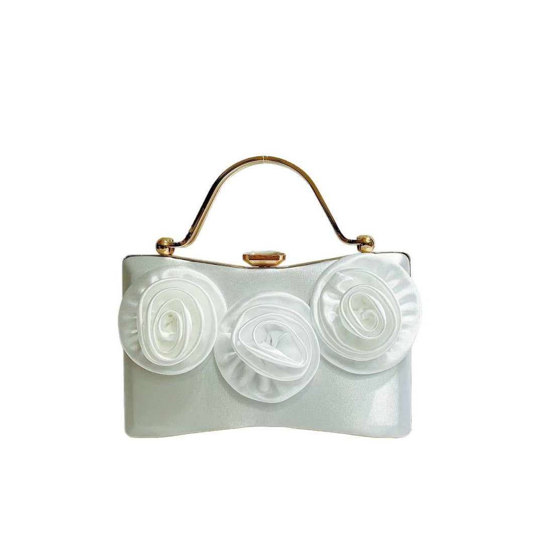 Decorative Floral-Embellished Evening Handbag