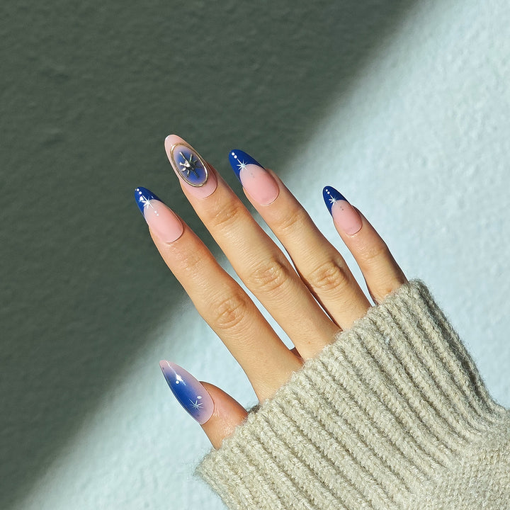 Artistic Stiletto Nail Set with Glittering Accent Kalsten
