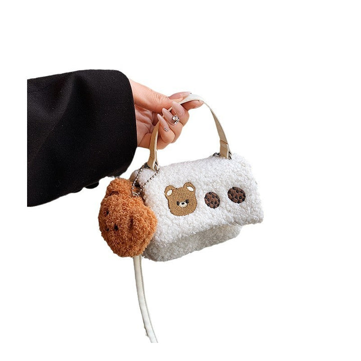 Plush Crossbody Bag with Cute Animal Design Kalsten