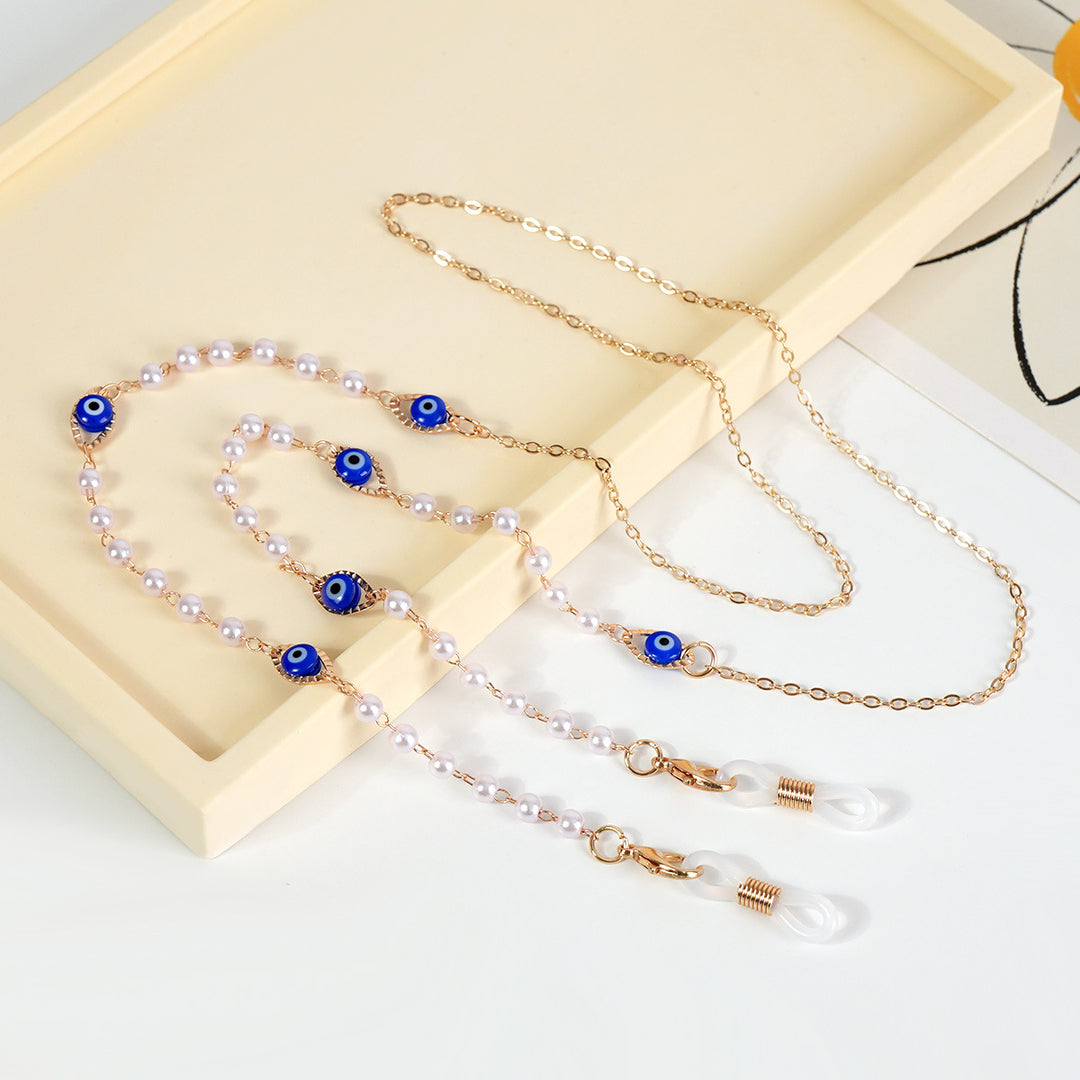 Luxurious Crystal-Embellished Eyewear Chain Kalsten