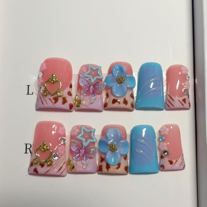 Artistic Decorative Press-On Nail Tips