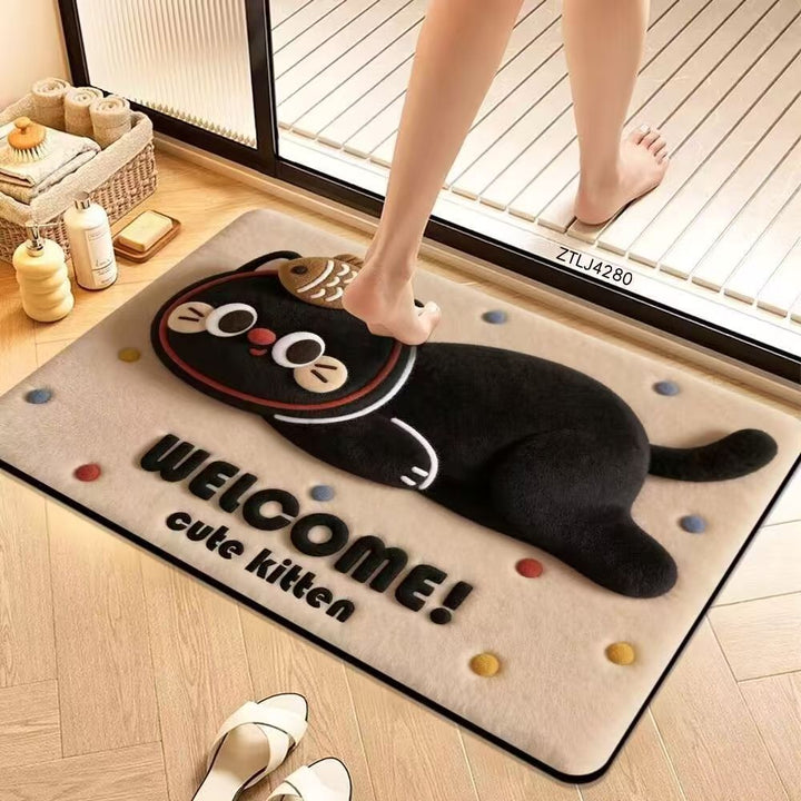 Plush Dog-Themed Kalsten Bath Mat