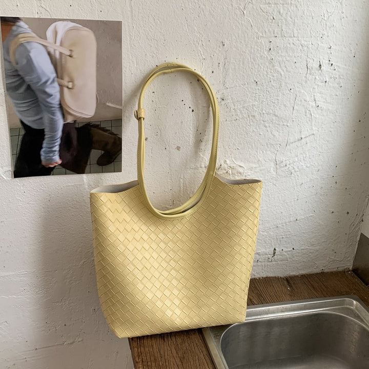 Woven Textured Tote Bag