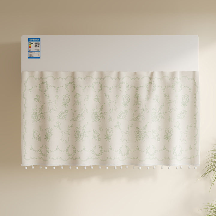 Short Scalloped Pom-Pom Window Valance Curtain Panel