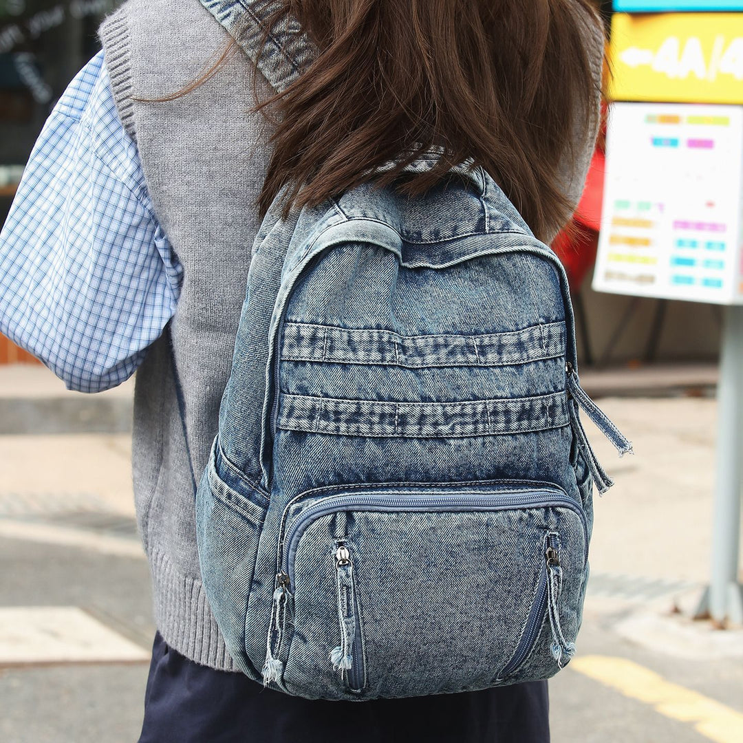 Durable Denim Fabric Backpack Kalsten