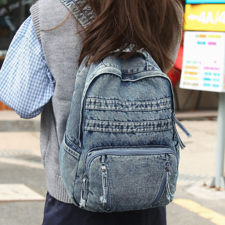 Durable Denim Fabric Backpack Kalsten