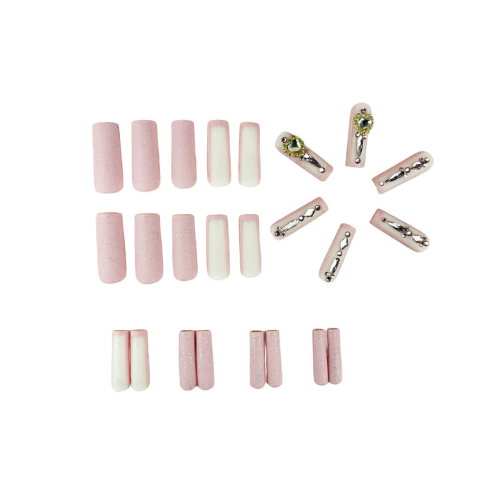 Glamorous Rhinestone-Embellished Nail Extensions Kalsten