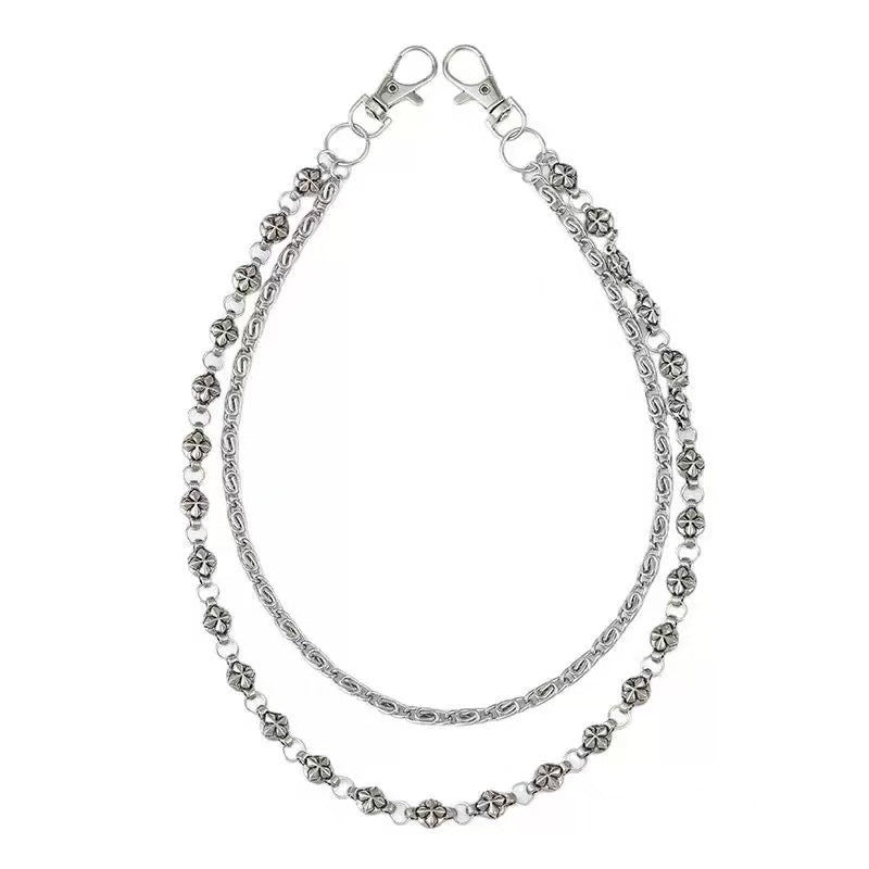 Fashionable chain belt with decorative pendants Kalsten