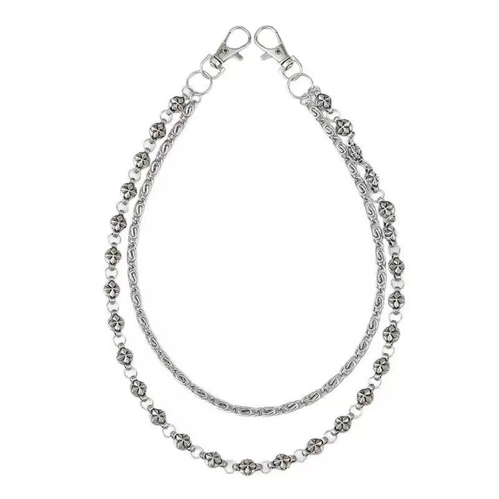 Fashionable chain belt with decorative pendants Kalsten