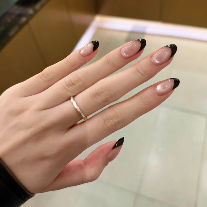 Elegant French Tip Press-On Nail Design