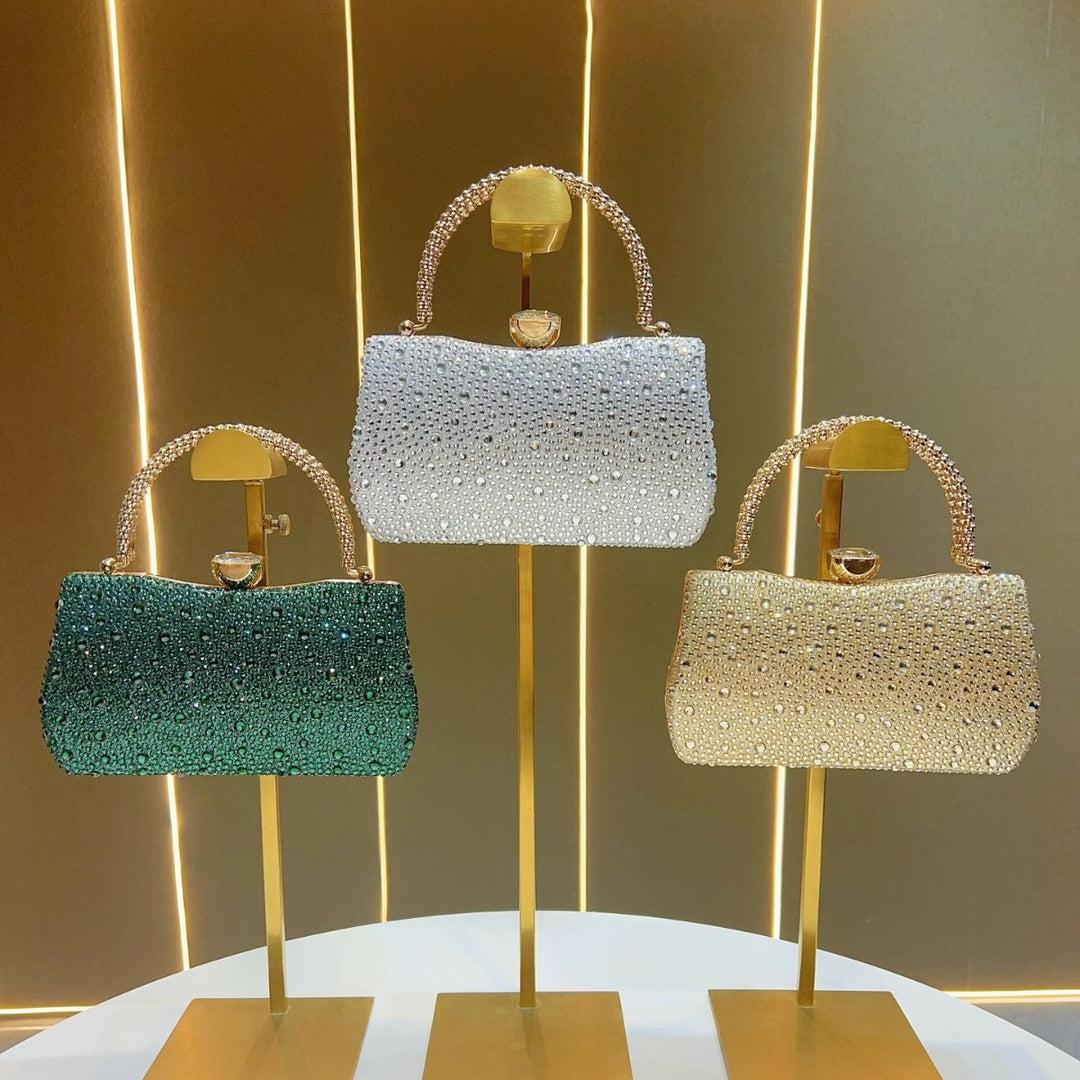 Elegant Rhinestone-Embellished Clutch