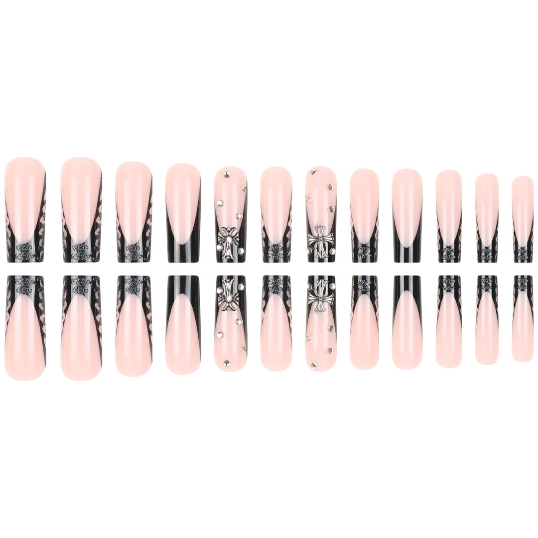 Decorative Stiletto Press-On Nails with Star Accents Kalsten