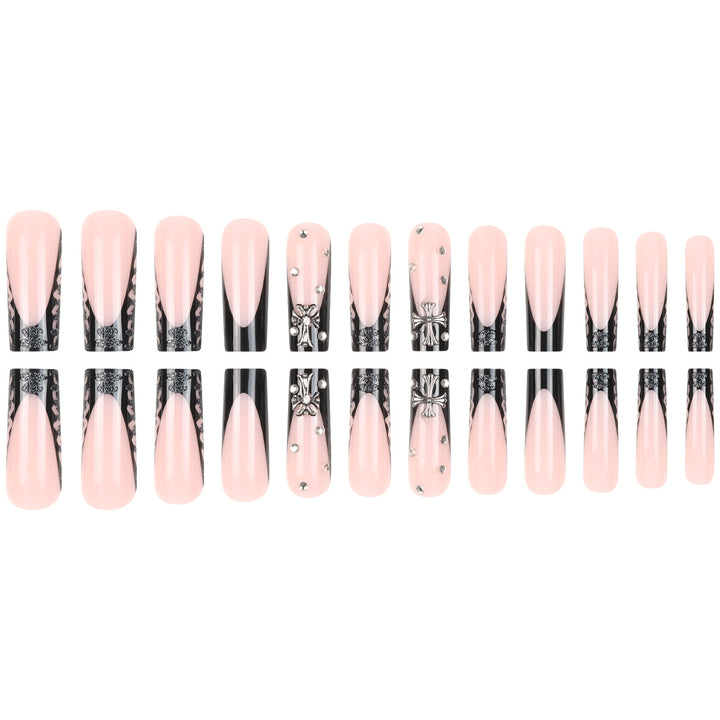 Decorative Stiletto Press-On Nails with Star Accents Kalsten