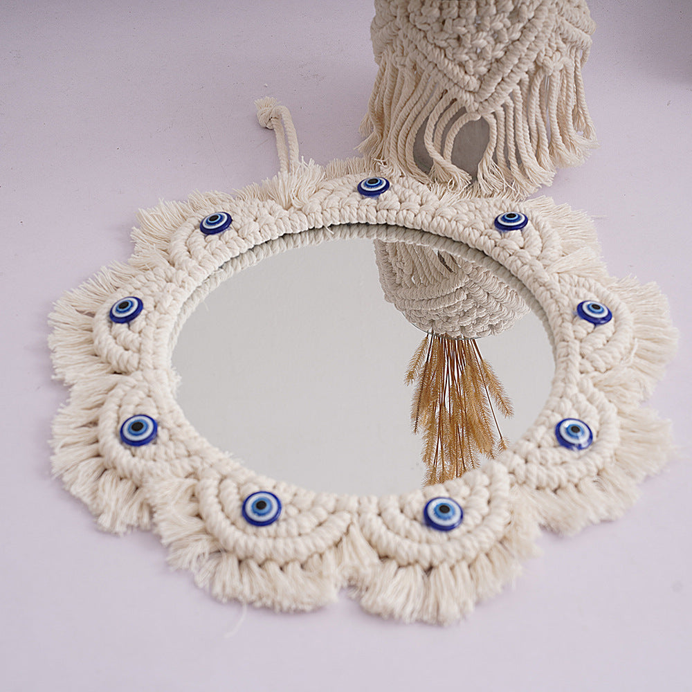 Macramé Decorative Round Mirror Kalsten