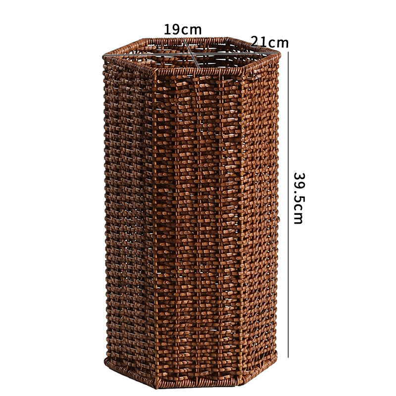 Tall Decorative Wicker Waste Bin Kalsten