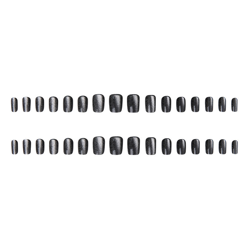 Artifical nail set with glamorous ombre effect and glitter embellishments Kalsten