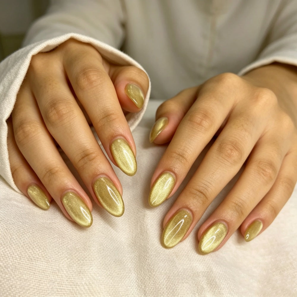 Glittering Almond-Shaped Press-On Nails Kalsten