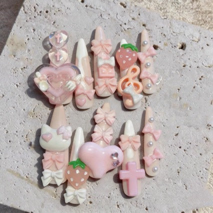 3D Decorative Press-On Nail Art Set