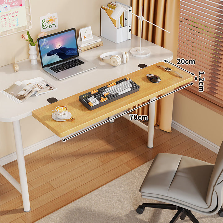 Long Under-Desk Pull-Out Sliding Keyboard and Work Surface Shelf