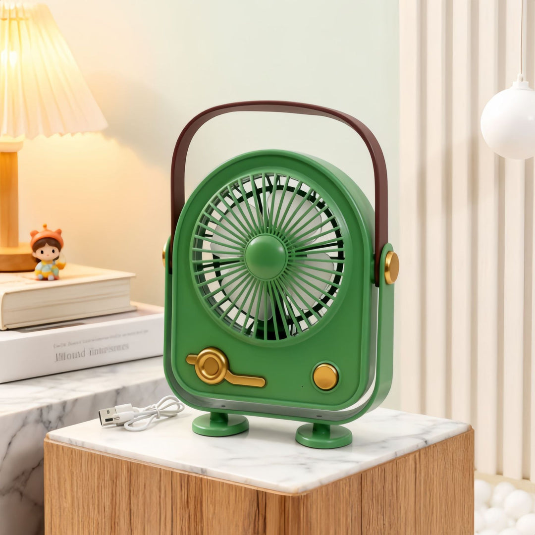 Ladies portable desk fan with ergonomic design and USB connection Kalsten