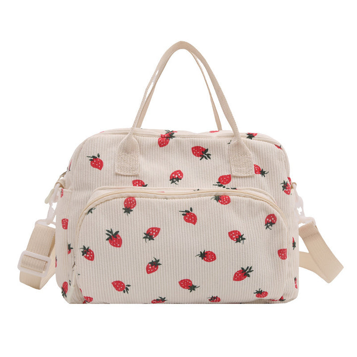 Stylish Strawberry Print Handbag