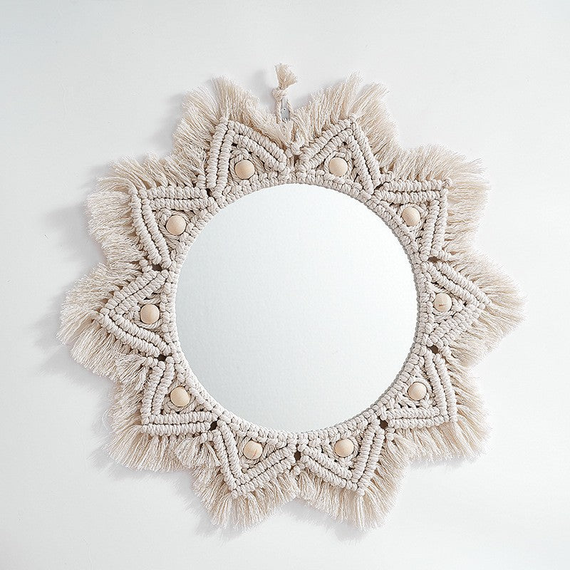 Macramé Decorative Round Mirror Kalsten