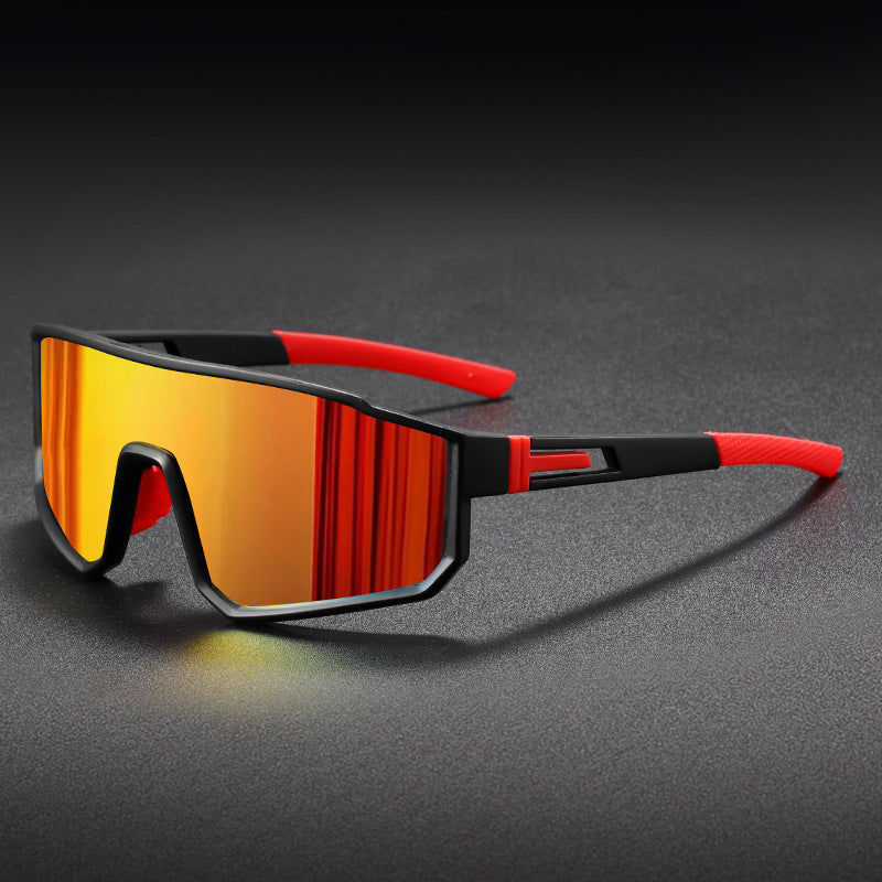 Unisex nan sporty performance sunglasses with large single lens and non-slip temples Kalsten