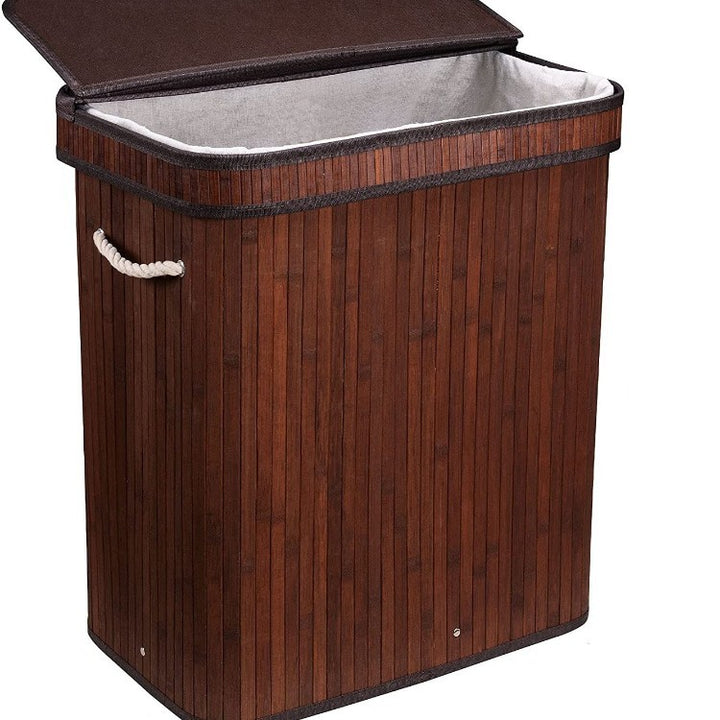 Elegant Laundry Basket Made of Natural Bamboo Kalsten
