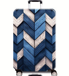 Women Hard Shell Suitcase with Modern Wood Pattern Kalsten