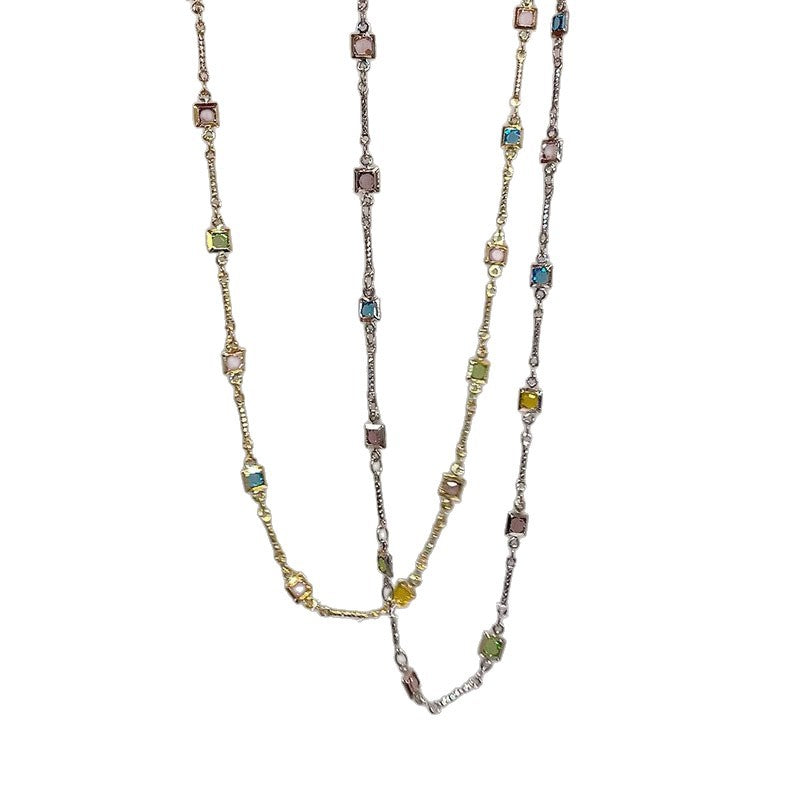 Dainty Colorful Link Necklace Kalsten