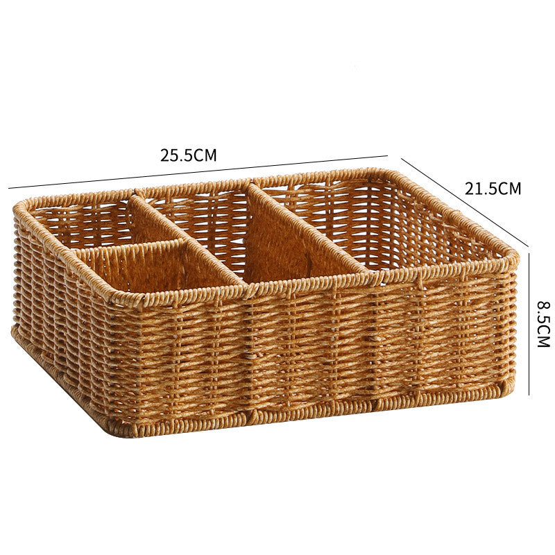 Divided Woven Storage Tray Kalsten
