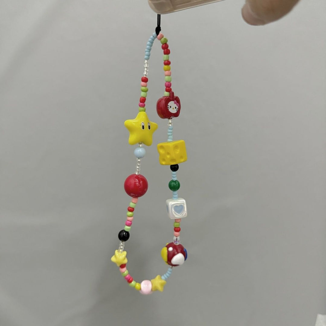 Playful Beaded Charm Phone Holder Kalsten