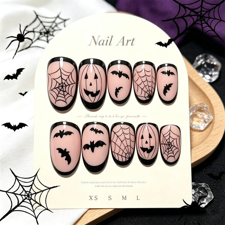 Halloween-Themed Press-On Nail Art Set