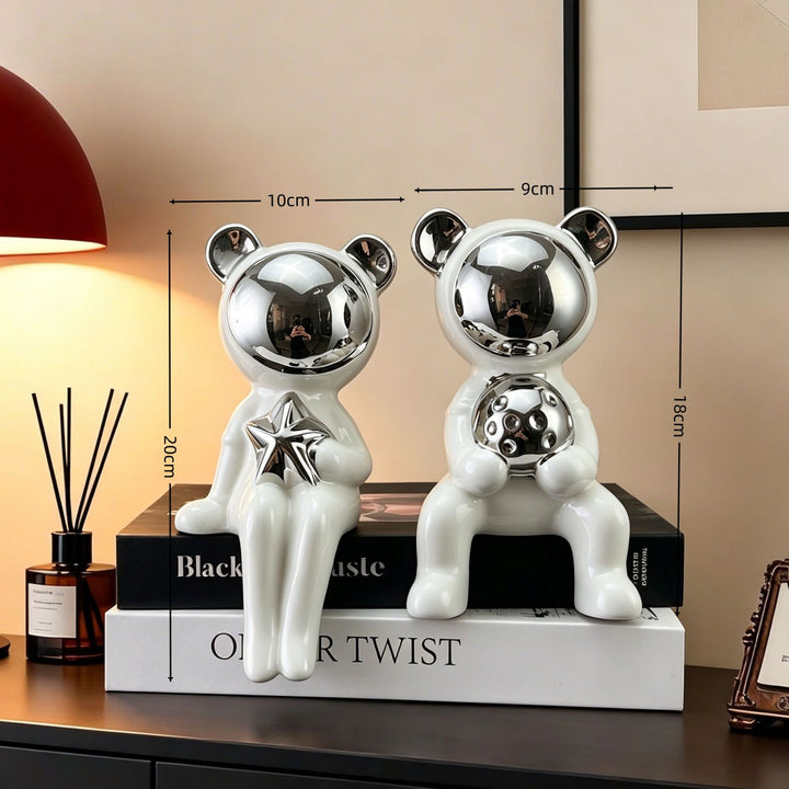 Decorative Bear Statue for Home Decor Display