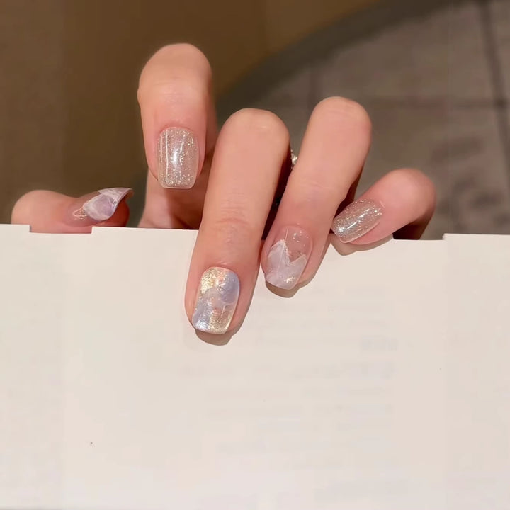 Decorative Glitter Press-On Nail Set
