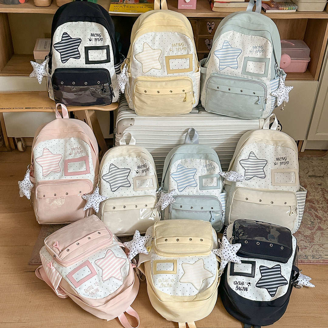 Trendy Star-Embellished Backpack Kalsten