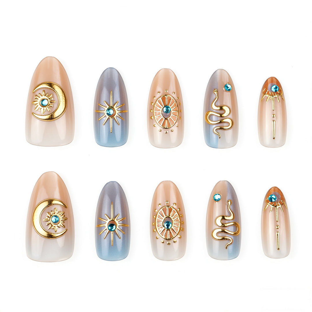 Celestial-Inspired Press-On Nail Art Set Kalsten