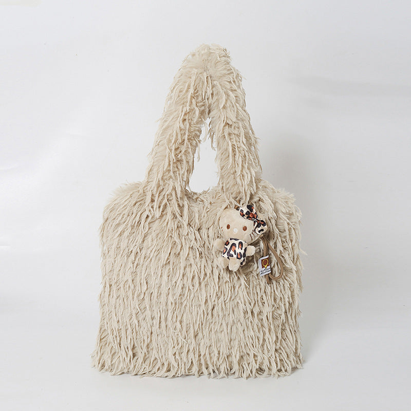 Plush Textured Shopping Tote