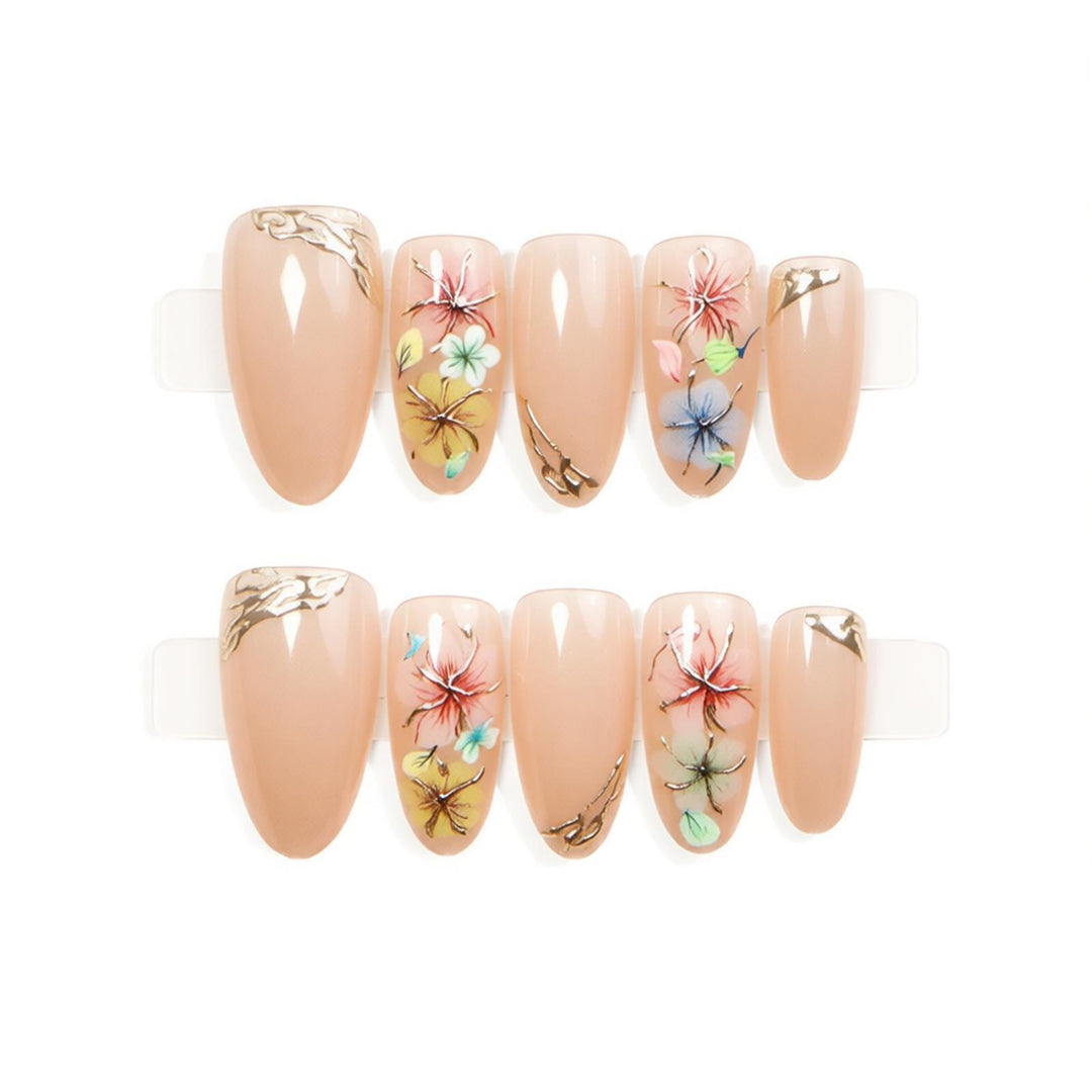 Floral-Inspired Press-On Nail Art Set Kalsten